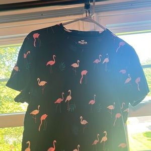 Hollister Mens flamingo print Tee